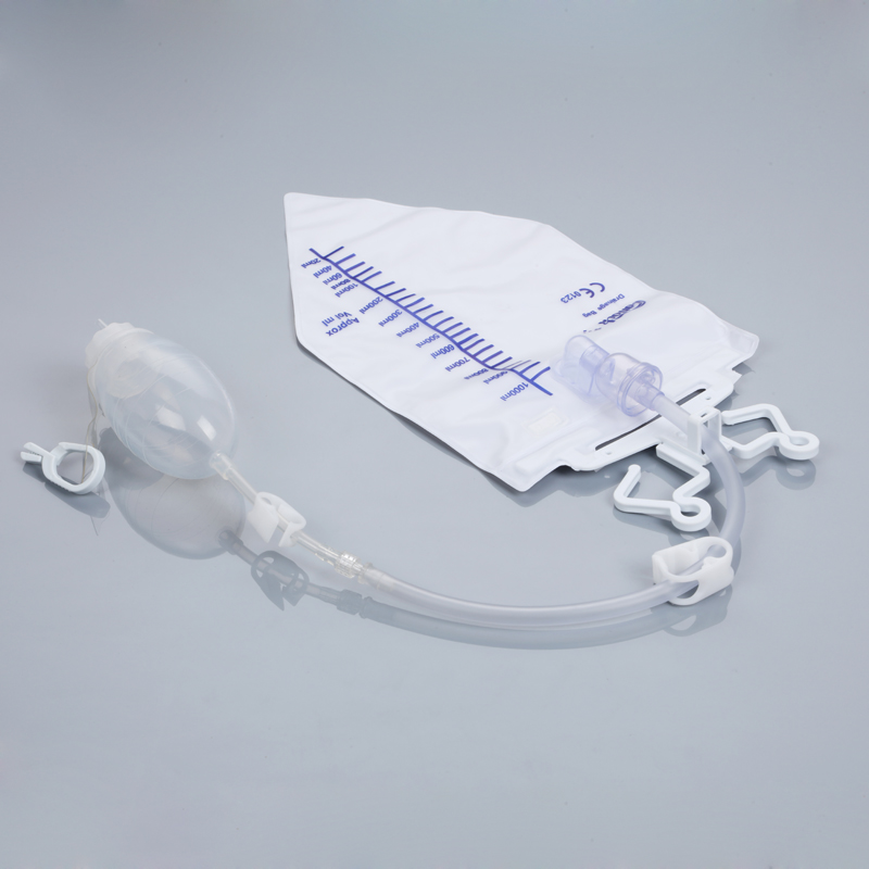 Closed Wound Drainage System with Drainage Bag-with bottom outlet silicone reservoir